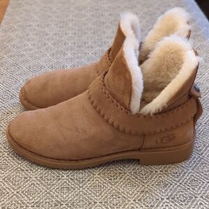 Women's UGG McKay Chestnut Suede Ankle Boots with Shearling